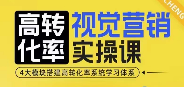 高转化率·视觉营销实操课,4大模块搭建高转化率系统学习体系-Z网创
