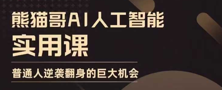 AI人工智能实用课,实在实用实战,普通人逆袭翻身的巨大机会-Z网创