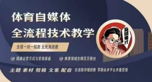 体育自媒体创作全流程讲解,百万大V带你全流程学习体育自媒体短视频文案创作、视频制作和账号运营-Z网创
