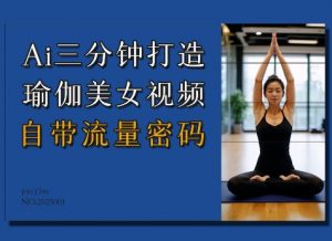 Ai3分钟打造瑜伽美女视频，自带流量密码-Z网创