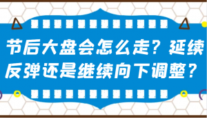 某公众号付费文章：节后大盘会怎么走？延续反弹还是继续向下调整？-Z网创