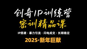 2025年“知识付费IP训练营”小白避坑年赚百万，暴力引流，闪电成交-Z网创