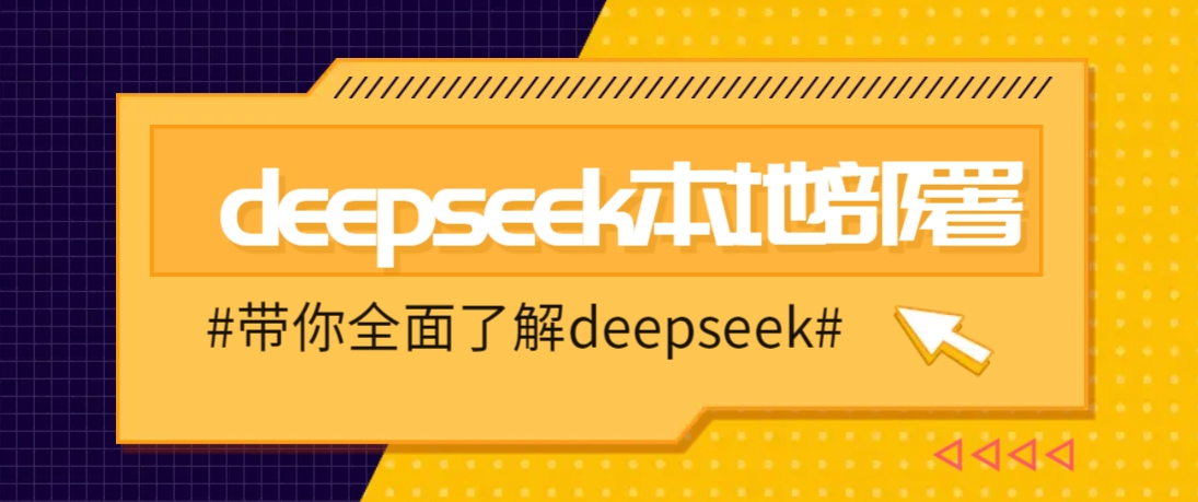 DeepSeek本地部署详细教程,轻松将deepseek部署到你的电脑上-Z网创