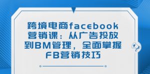 跨境电商facebook营销课：从广告投放到BM管理，全面掌握FB营销技巧-Z网创