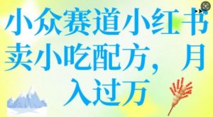 小众赛道小红书卖小吃配方，操作简单，月入过W-Z网创