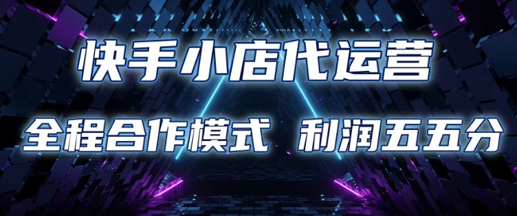 快手小店代运营 限时托管计划 合作模式 利润五五分成【揭秘】-Z网创