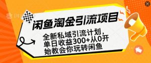 闲鱼淘金私域引流计划,从0开始玩转闲鱼,副业也可以挣到全职的工资-Z网创