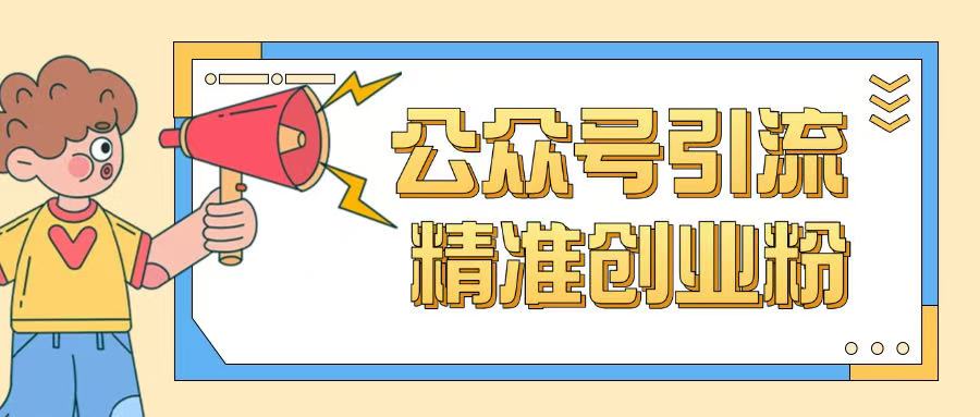 公众号引流创业粉玩法，0基础即可轻松掌握流量-Z网创