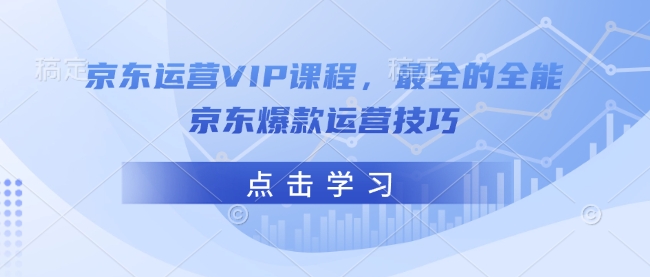 京东运营VIP课程,最全的全能京东爆款运营技巧-Z网创