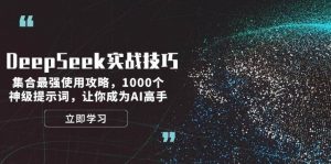DeepSeek实战技巧:集合最强使用攻略,1000个神级提示词,让你成为AI高手-Z网创