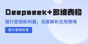 Deepseek+多维表格,银行营销新利器,深度解析应用策略,提升营销效果-Z网创