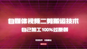 详细教你自媒体视频二剪搬运技术,自己加工100%过原创,无脑搬运-Z网创