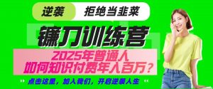 镰刀训练营超级IP合伙人，25年普通人如何通过“知识付费”实现逆袭-Z网创