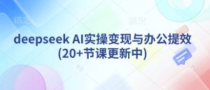 deepseek AI实操变现与办公提效(20+节课更新中)-Z网创