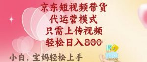 京东短视频带货，2025翻身项目，只需上传视频，单月稳定变现8k+【揭秘】-Z网创