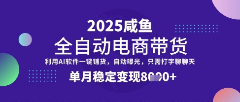全网首发【闲鱼全自动电商带货】三年磨一剑，一朝露锋芒，单月稳定变现8k+【揭秘】-Z网创