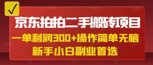 京东拍拍二手搬砖项目，一单纯利润3张，操作简单，小白兼职副业首选-Z网创