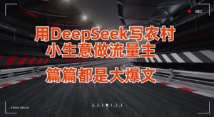 用DeepSeek写小生意做流量主，篇篇都是大爆文-Z网创
