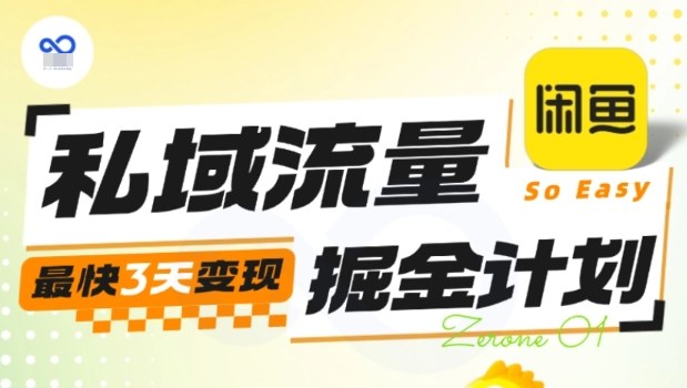 私域流量掘金计划实战训练营，最快3天变现-Z网创