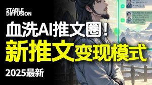 最新AI动态电影漫画小说推文,全流程实操教学,小白也能月入1W+-Z网创