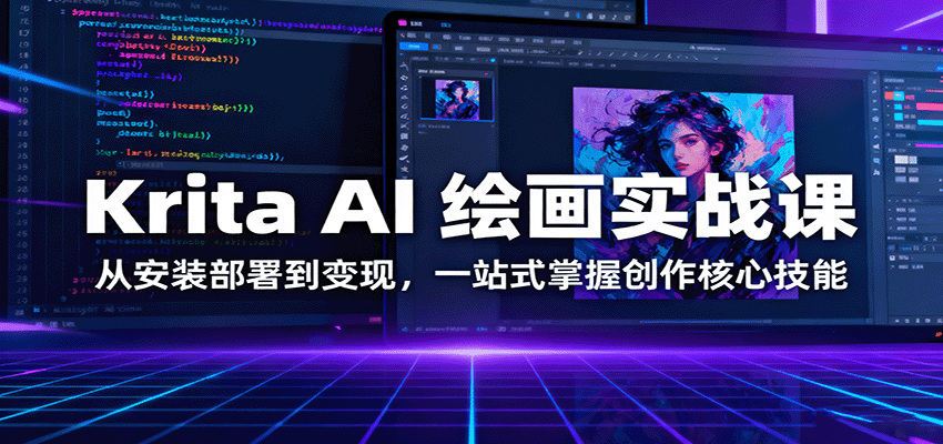Krita AI 绘画实战课:从安装部署到变现,一站式掌握创作核心技能-Z网创