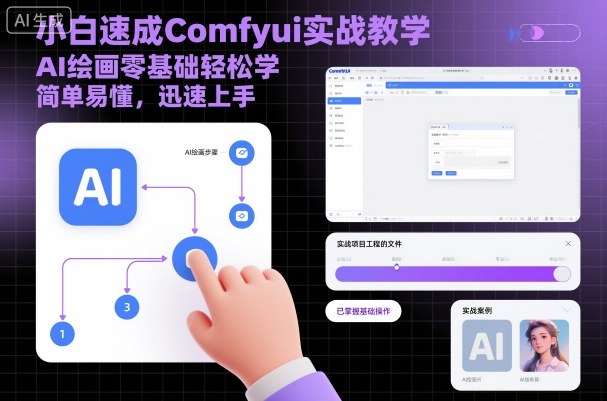 小白速成Comfyui实战教学,AI绘画零基础轻松学,简单易懂,迅速上手-Z网创