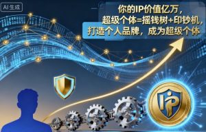 你的IP价值亿万,超级个体=摇钱树+印钞机,打造个人品牌,成为超级个体-Z网创