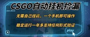 游戏自动挂G捡漏，一个手机即可操作，当天可操作见到结果，新手小白轻松月入1W+【揭秘】-Z网创