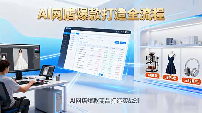 AI网店爆款商品打造实战班:AI技术实现商品图智能处理,快速搭建AI网店-Z网创