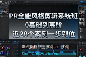 PR全能风格剪辑系统班,0基础到高阶,近20个案例一步到位-Z网创