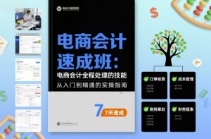 电商会计速成班，电商会计全程处理的技能-Z网创