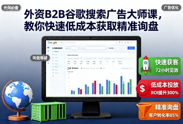 外资B2B谷歌搜索广告大师课,教你快速低成本获取精准询盘-Z网创