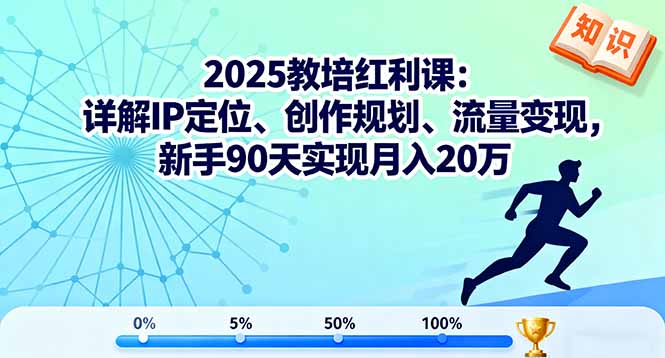 2025教培红利课:详解IP定位、创作规划、流量变现,新手90天实现月入20万-Z网创