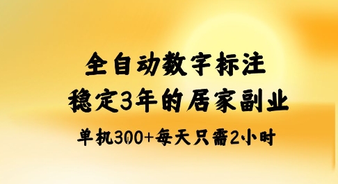 全自动数字标注，稳定3年的蓝海项目，居家也能矩阵开干的副业，单机日入3张+【揭秘】-Z网创