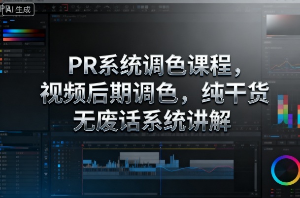 PR系统调色课程,视频后期调色,纯干货无废话系统讲解-Z网创