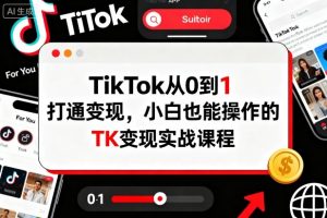 TikTok从0到1打通变现,小白也能操作的TK变现实战课程-Z网创