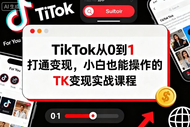 TikTok从0到1打通变现,小白也能操作的TK变现实战课程-Z网创