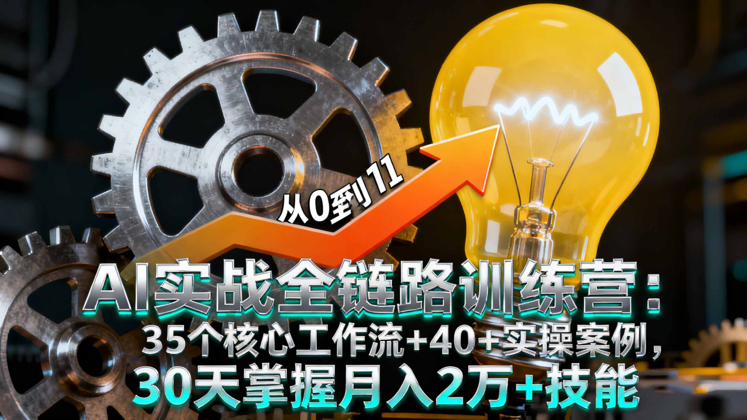 AI实战全链路训练营:35个核心工作流+40+实操案例,30天掌握月入2万+技能-Z网创