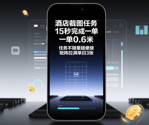 酒店截图任务,15秒完成一单,一单0.6米,任务不限量随便接,矩阵拉满单日3张【揭秘】-Z网创