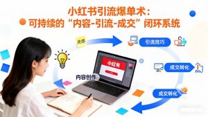 小红书引流爆单术:构建一套低成本 可持续的“内容-引流-成交”闭环系统-Z网创