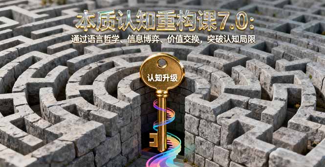 本质认知重构课7.0:通过语言哲学、信息博弈、价值交换,突破认知局限-Z网创