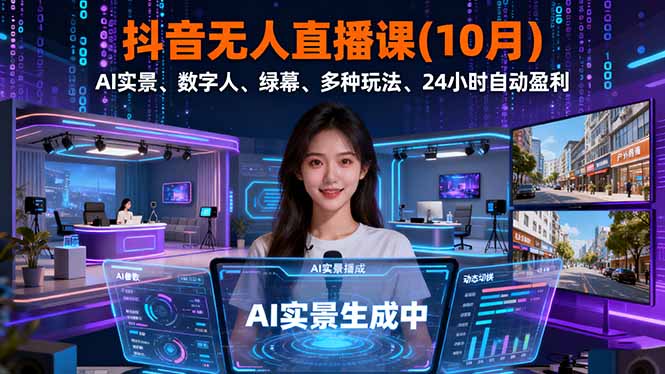 抖音无人直播课(10月-Z网创