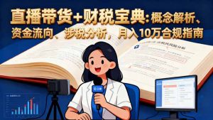直播带货+财税宝典：概念解析、资金流向、涉税分析，月入10万合规指南-Z网创