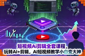 短视频Ai剪辑全套课程，玩转AI+剪辑，AI短视频教学小白变大神-Z网创