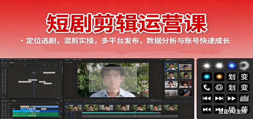 图片[1]-短剧剪辑运营课：定位选剧，混剪实操，多平台发布，数据分析与账号快速成长-Z网创