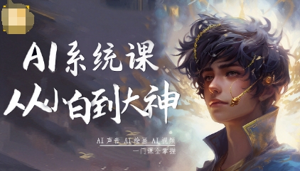 AI系统课程，从小白到大神系统学AI，AI声音-AI绘画-AI视频一门课全掌握-Z网创