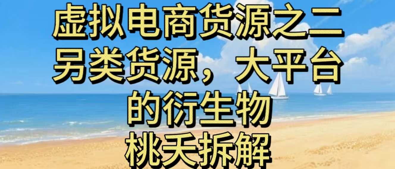 虚拟电商之二—另类的货源，大平台的衍生物-Z网创