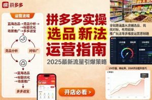 王校长9月12拼多多实操新玩法，全链路涵盖从店铺选品、找对标，布局链接，推广玩法等多维度运营思路-Z网创