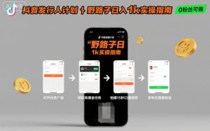 抖音发行人计划全新野路子玩法，随时随地，只要有手机，就能操作，日入1k+【揭秘】-Z网创