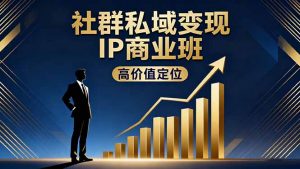 社群私域变现IP商业班，高价值定位,精准引流,私聊成交，实践年盈利破百万-Z网创
